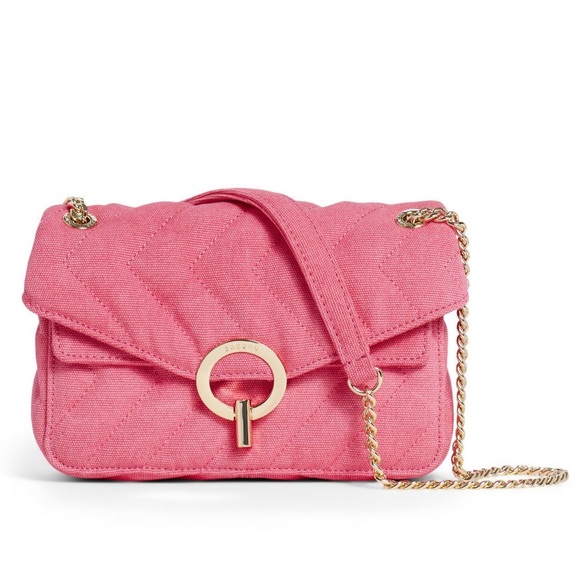 Sandro bag - pink Yza Quilted canvas shoulder bag - Picture 1 of 4